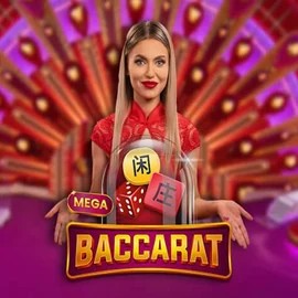 Mega Baccarat logo by Pragmatic Play at BetJets Casino