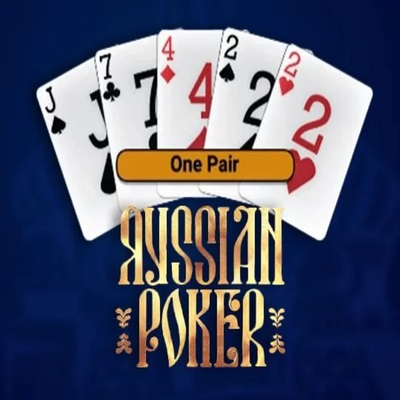 Russian Poker slot logo by OneTouch Games at BetJets Casino
